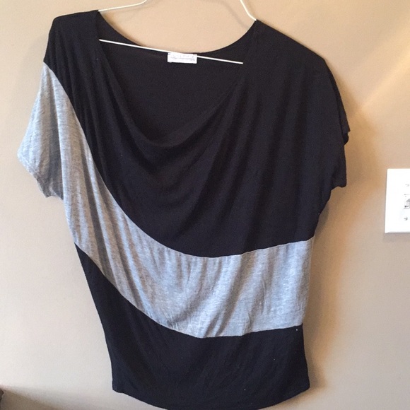 Joseph A Tops - Black/Grey Blouse